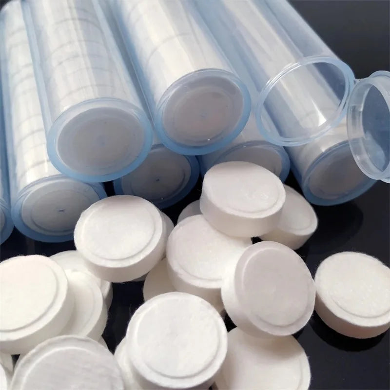 1 Tube, 10 Capsules Compressed Towels, Disposable Mini Face Towels, Travel & Outdoor Portable Tube,