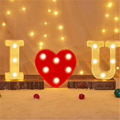 16cm Letter LED Night Light | Alphabet Luminous Decorative Lamp for Party close-up view