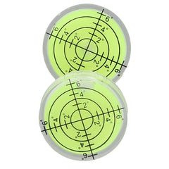 2pcs 32x7mm Mini Bubble Level | Horizontal Circular Level with Degree Scale for Precis close-up view