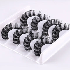 Budget Value 4 Pairs Multipack 3D Russian Fluffy Faux Mink Lashes Reusable Strip Lash alternate view