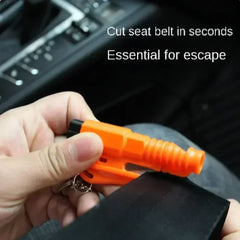 Car Safety Hammer Mini Car With A Multi-functional Escape Hammer To Break The Glass Re close-up view