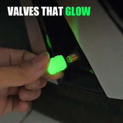 Luminous Tire Valve Caps Glowing Night Wheel Decor