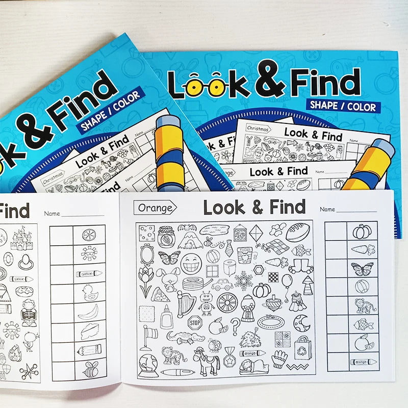 Look and Find Activity Book for Kids with Hidden Objects Focus Attention Practice Fun Coloring Book
