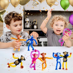 Suction Cup Monkey Pop Tubes Fidget Toy | Stress Relief Sensory Toy for Kids and Adul alternate view