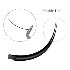 Flat Ellipse Eyelash Extensions | Matte Black Super Soft Natural Look detail view
