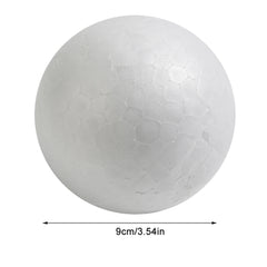 6-12cm White Polystyrene Foam Balls for DIY Crafts and Wedding Decor | LEENKEA close-up view