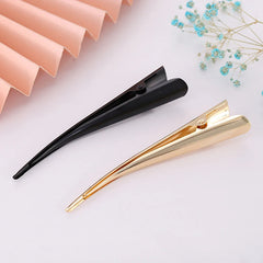 (BF06)5/10pcs Long Metal Hair Clips Horn Clip Hair Clamps Hair Accessories Duck Teeth Hairdressing Salon Tip Clip