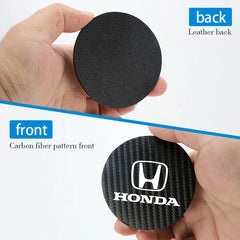 2Pcs Car Cup Groove Pad Leather Sound Insulation Mat | For Honda Civic Accord Fit Jazz close-up view