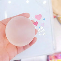 Squishy White Transparent Maltose Squeeze Toy Soft Mochi Anti Stress Fidget Toy Simula close-up view
