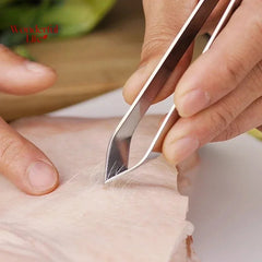 1Pcs Stainless Steel Fish Bone Tweezers Pincer Clip Puller Remover Tongs Fish Bone Pluck detail view