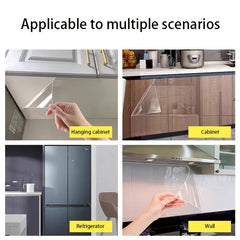 Self-adhesive Transparent Cabinet Film | Static Cling Decorative Cover close-up view