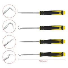 4 Pieces Long Pick & Hook Set Gasket Puller Pick Tools for Removing Car Auto Oil Seal close-up view