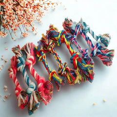 Small Dog Puppy Chew Toy - Bite-resistant Cotton Rope Knot Pet Molar for Relieving Stuff detail view