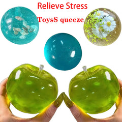 Green Apple Stress Ball | Squeeze Toy for ADHD Autism Slow Rebound Fidget Sensory Toy