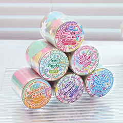 Colorful Star and Heart Die-Cut Stickers | Multi-Layer Hollow Decorative Journal Sticker detail view