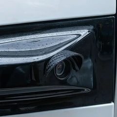Car rear camera easy to stick protector, car reverse camera carbon fiber rain cover, waterproof, dustproof and sunscreen cover