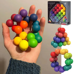 3D Puzzle Fidget Ball | Endless Twist and Turn Stress Relief Desk Sculpture