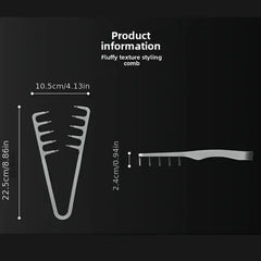 New Volumizing Wide-Tooth Hair Styling Comb Textured Styling Comb Korea Style Seam Cov close-up view