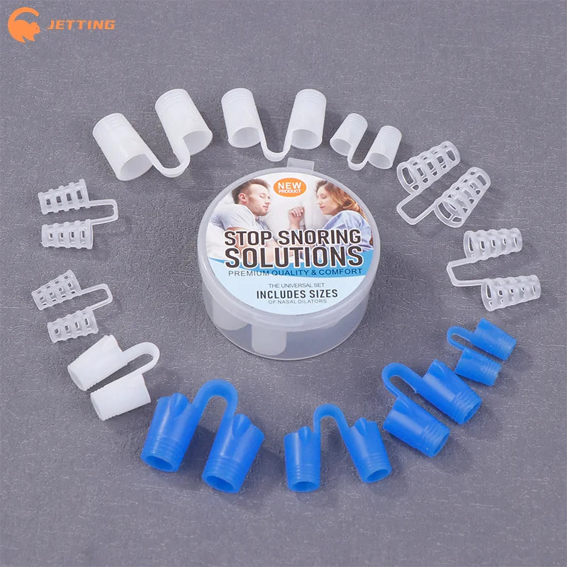 Silicone Anti Snore Nasal Dilators | Snoring Aid Nose Clip Set