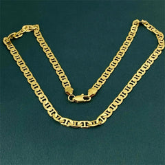 Andara Luxury 925 Sterling Silver Gold Plated 6mm Figaro Necklace, Unisex Engagement Accessories Jewelry 40-60cm