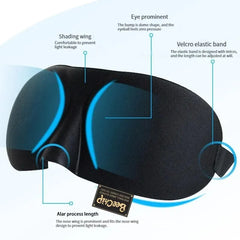 3D Sleep Mask | Natural Sleeping Eye Cover for Travel and Home close-up view