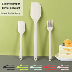 3-Piece Silicone Baking Spatula Set | All-in-One Kitchen Baking Tools