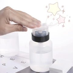 60/150/180/250ml Empty Pump Dispenser UV Gel Polish Clean Remover Bottle close-up view