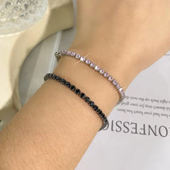 Fashion Zirconia Tennis Bracelet For Women Crystal Charm Designer Tennis Thin Chain Bracelet On Hand Wedding Jewelry