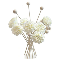 10PCS Artificial Flower Rattled Reed Fragrance Diffuser Sticks | Home Aroma Refills