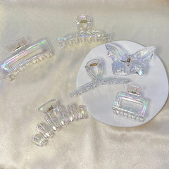 Women Hair Claw Korean Style Transparent Plastic Headband Hairpins Ponytail Claw Clip Crab Hair Accessories Headwear