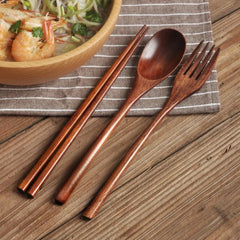 Spoon Fork Chopsticks Portable Cutlery Wooden Cutlery Set Travel Eco-friendly Cutlery Set Gifts Uten