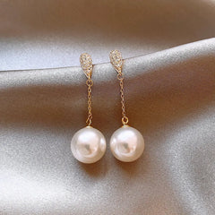 Elegant Drop Pearl Tassel Earrings | Fashion Jewelry for Women detail view