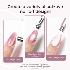 LINMANDA 3 In 1 Dual Headed Cat Eye Nail Art Magnetic Stick Multifunctional Nail Art M close-up view