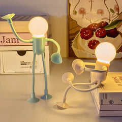 Poseable Sportsman Night Light | Funny Suction Cup Desk Lamp for Bedroom Bathroom detail view