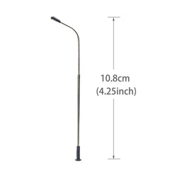 HO Scale Street Lamp Post Warm White 1:87 Model Railway Lighting | 10 Pack Diorama Acc close-up view