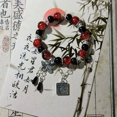 Tian Guan Ci Fu Bracelet | Heaven Official's Blessing Butterfly Pendant Beaded Bangle alternate view