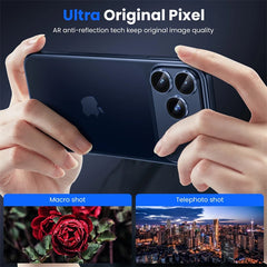 Tempered Glass Lens Screen Protector for IPhone 17 Air 16 15 14 Pro Max Plus 13 Mini 17Pro 17Air ProMax Metal Ring Film Cover