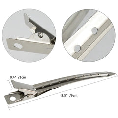 20pcs/set 3.5 Inch Silver Duckbill Hair Clips For Women Girls Hair Styling Rustproof Metal Hairpins Barrettes Hair Accessories
