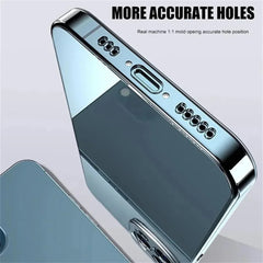 Ultra Thin Clear Transparent Soft TPU Case For iPhone 16 Pro Max 15 14 13 12 11 Pro Pl close-up view