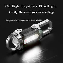 COB LED Flashlight Keychain | USB Rechargeable Waterproof Mini Flashlight alternate view