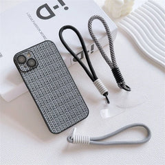 Mobile Phone Lanyard Strap Hanging Chain Ring Cord With Patch Wrist Strap For Cell Pho close-up view