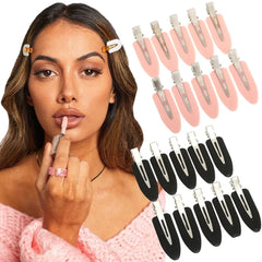10pcs/set Bend Seamless Hair Clips Side Bangs Barrette Makeup Washing Face