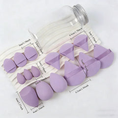 12pcs/15pcs Makeup Sponge Set | Super Soft Foundation Blender & Powder Puffs close-up view