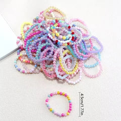 10Pcs Candy Color Beads Bracelet For Kids Girl Birthday Party Favors Baby Shower Guest J detail view