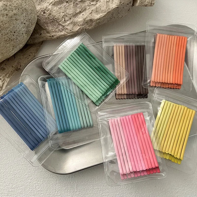 12/20pcs Candy Color Metal Hair Clips Curly Wavy Grips Bobby Pins Women Girls Hairpins Barrettes Gir