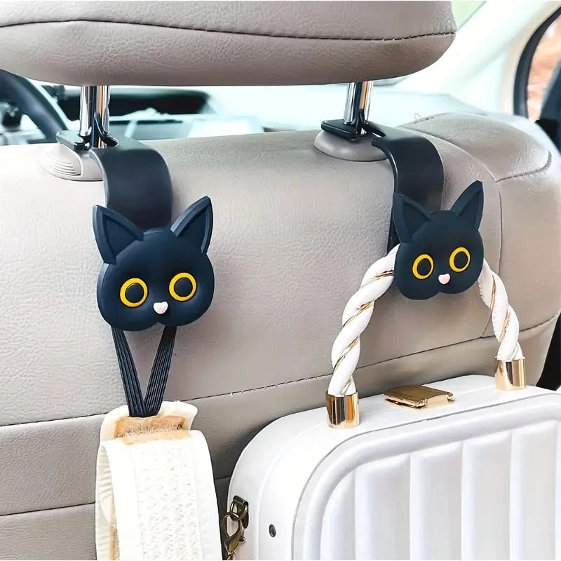 Cat Car Seat Headrest Hooks 2pcs