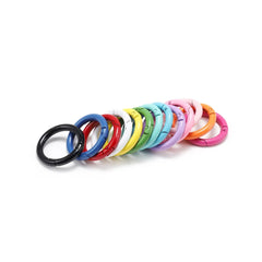 Ring Spring Clasp Openable Round Carabiner Keychain Clips Hook Dog Chain Jewelry Buck alternate view