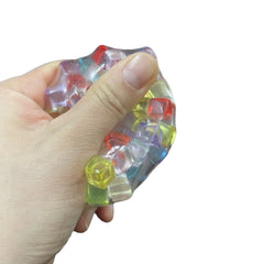 Rainbow Cube Stress Ball TPR Bead Pressure Reducing Decompression Pinch Ball for Chil alternate view