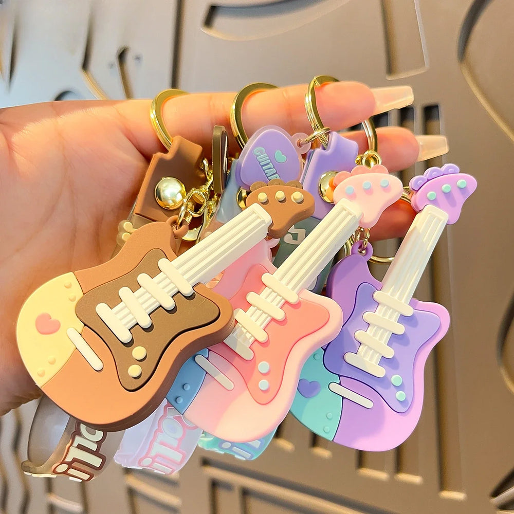 Creative Guitar Keychain | Cool Car Pendant for Music Lovers