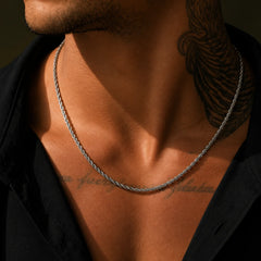 1 Piece Silver Color Width 2mm/3mm/4mm/5mm Rope Chain Necklace for Men Women Stainless Steel Twisted Singapore Layering Collier